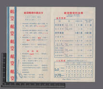 【戦前郵趣関係広告チラシ＆広告はがき特集】航空郵便案内　航空郵便料金表地図など　昭和七年消印図あり　二つ折発送_画像2