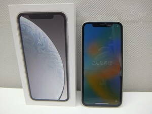 【再出品】スマホ祭 SB iPhone XR MT032J/A A2106 64GB ホワイト 判定○ バッテリー84% SIMフリー 初期化・アクティベーションロック解除済