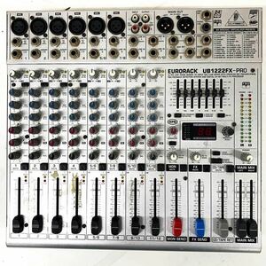 【Ha-2】 BEHRINGER UB1222FX-PRO ミキサー ベリンガー 中古 ジャンク品 ガリや接触不良多数 汚れ多数 1006-47