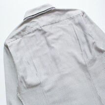 未使用【 AQUASCUTUM アクアスキュータム 】ホリゾンタルカラー コットン 長袖シャツ S/チェスト80-88 レナウン取扱 ストライプ ダブル_画像6