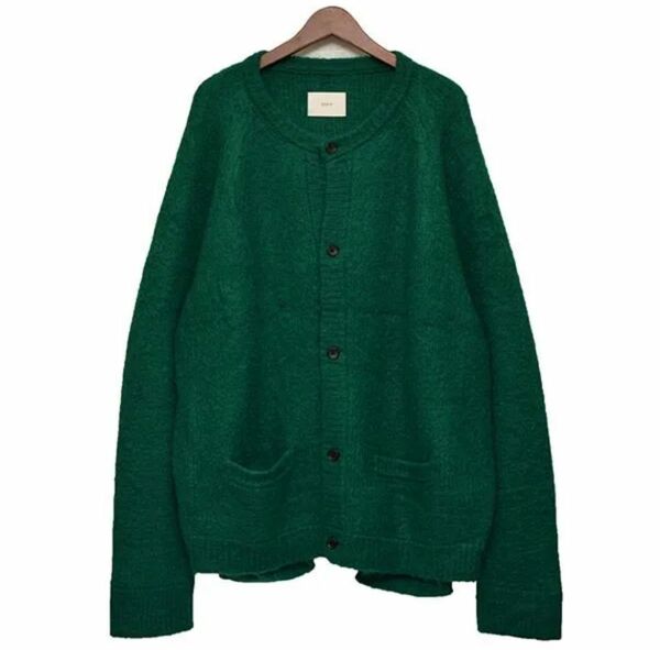 stein kid mohair cardigan 22aw green