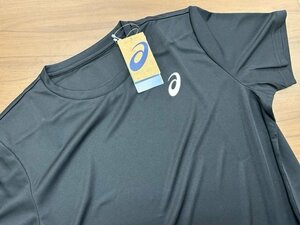 1◆243 asics(アシックス) ショートスリーブトップ Lサイズ 半袖 Tシャツ ブラック 未使用 全国送料350円 [札幌・店頭引取可]