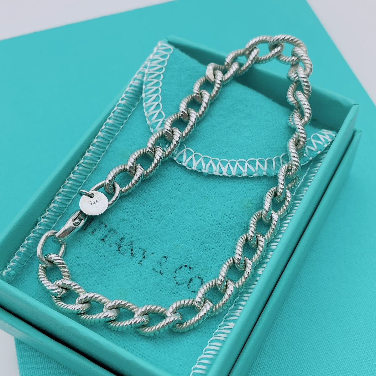 TIFFANY&Co ティファニー シルバー SV Ag 925 9 ロウ 連 ツイスト