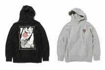 CHALLENGER チャレンジャー × Christian Hosoi クリスチャン ホソイ HOODIE フーディ スウェット パーカー グレー M_画像1