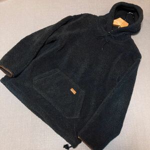 1円 POLO RALPH LAUREN ポロラルフローレン フリース パーカー プルオーバー ボア Lサイズ 黒 ナカガイ 90s Vintage