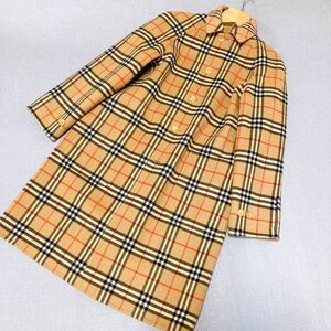 極美品 Burberrys バーバリー ステンカラーコート ノバチェック リバーシブル ウール カシミア 40(L) コート ベージュ BURBERRY 1円