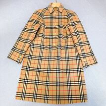 極美品 Burberrys バーバリー ステンカラーコート ノバチェック リバーシブル ウール カシミア 40(L) コート ベージュ BURBERRY 1円_画像2