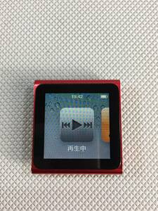 S3123●Apple アップル iPod nano アイポッドナノ 第6世代 8GB デジタルオーディオプレーヤー MC693ZP レッド 【初期化済み】 保証あり