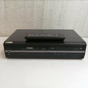TOSHIBA 東芝 VTR一体型DVDレコーダー D-VR8K 2009年製 録画 リモコン付 ブラック レコーダー DVD&ビデオ同時操作■Ι