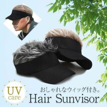 ★ゴルフ用★サンバイザー ヘアー ジョークウイッグ ゴールド【301】U1123_画像2