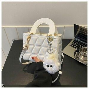 * Korea manner * quilting Mini shoulder bag mass production type ground . series ...nn. outing white [537]U1125