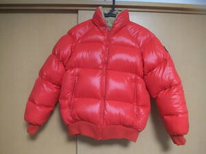 中古 MONCLER モンクレール 80sリバーシブルダウン レッド/赤 サイズ160 SMQ711 当時物 アシックス社製 正規品