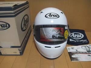 中古 Arai アライ GP-5X サイズS(55・56) ホワイト/白 フルフェイス ヘルメット 希少 当時物 旧車 カフェレーサー等に