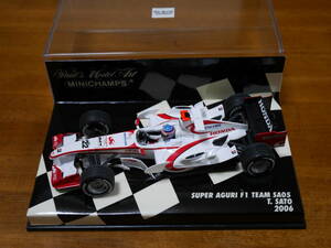 即決 1/43 ミニチャンプス スーパーアグリ ホンダ SA05 佐藤琢磨 2006