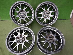 ★BBS RG714 鍛造★17×7.5J OFF:+48 PCD100-5H ハブ径；56mm 傷、汚れ、塗装がれあり 4本 MADE IN JAPAN