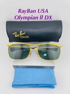 Qa233 レイバン Olympian ll DX ボシュロム製　ビンテージ　サングラス　70s B&L Ray Ban USA ケース付 ゴールド 