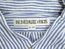 7T7572【クリックポスト対応】INDIVIDUALIZED SHIRTS 長袖BDストライプシャツ インディビジュアライズドシャツ_画像4