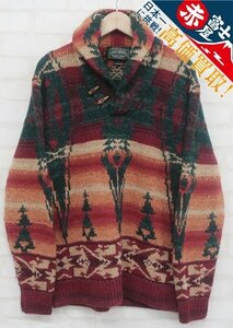 7T4343/未使用品 ポロカントリー ネイティブハンドニットセーター POLO COUNTRY ラルフローレン RALPH LAUREN