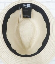 1H6552/未使用品 NEW ERA ストローハット ニューエラ 麦わら帽子_画像5