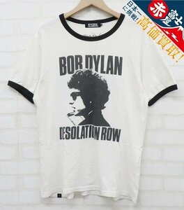 7T6737【クリックポスト対応】HYSTERIC GLAMOUR BOB DYLAN 半袖リンガーTシャツ ヒステリックグラマー ボブディラン