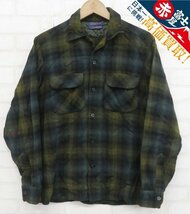 7T7466/ペンドルトン 50s60s チェックウールシャツ USA製 PENDLETON ビンテージ_画像1