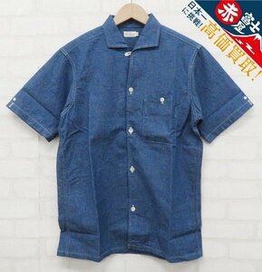 7T7752【クリックポスト対応】未使用品 WAREHOUSE DUCK DIGGER OPEN COLLAR SHIRTS 3091 ダックディガー オープンカラーシャ