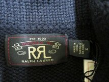 7T7325/未使用品 RRL アップリケウールカーディガン ダブルアールエル ニット セーター_画像4