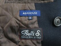 3J2936/アバハウス BALLIS社 ウール混ダブルブレステッドコート ABAHOUSE_画像5