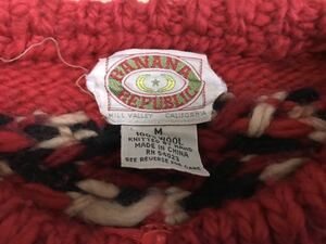 vintage banana republic hand knit ベスト ネイティブ柄 80s サファリタグ チマヨ柄 ビンテージ