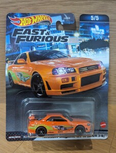 HOTWHEELS FAST＆FURIOUS Nissan skyline GT-R BNR34