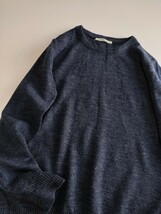 アーバンリサーチドアーズ URBAN RESEARCH DOORS ウールブレンド クルーネック ニット セーター size L ネイビー_画像4