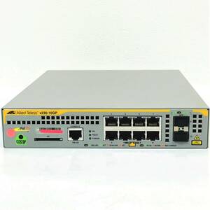 156【通電OK】Allied Telesis AT-x230-10GP レイヤー 2plus ギガビット インテリジェント スイッチ CentreCOM PoE+対応 アライドテレシス