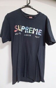 シュプリーム SUPREME ロゴ プリント 半袖 Tシャツ M　BLACK　