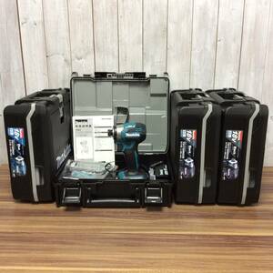 【RH-7213】未使用 makita マキタ 18V 充電式インパクトドライバ TD173DRGX 青黒 4台セット【充電器 純正バッテリー2個】