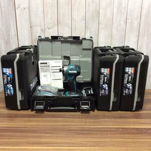 【RH-7212】未使用 makita マキタ 18V 充電式インパクトドライバ TD173DRGX 青黒 4台セット【充電器 純正バッテリー2個】