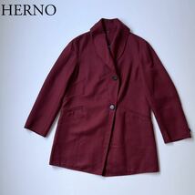 HERNO ヘルノ　ロングコート ミディアム丈　ウールジャケット アウター　ブルゾン 大きいサイズ イタリア製　レディース_画像1
