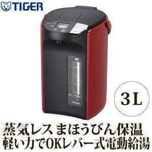 【新品】TIGER　電気ポット　蒸気レスVE電気まほうびん　とく子さん　PIP-A300 R　レッド