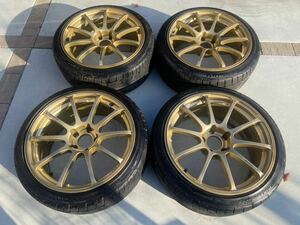 ADVAN racing RS 18インチ　8.5j PCD 114.3 5H 5穴　オフ+31 シルビア　スカイライン　ランエボ　225/40R18 レーシング 4本　アドバン 