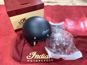 新品【インディアンモーターサイクル】ヘルメット ジェットヘルメット INDIAN バブルシールド付き Lサイズ