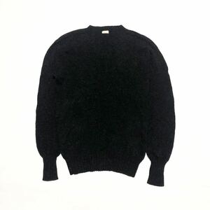 ANDERSON'S OF SHETLAND&CO/E1 EVEREST CREW NECK JUMPER/アンダーソンズ/ウール クルーネックエベレストセーター/BLACK/anatomica