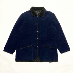 LAVENHAM/Quilted Jacket/Freeze Touch/Corduroy Collar/Made in England/ラベンハム/キルティングジャケット/襟コーデュロイ/Navy×Black