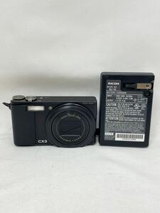 KT1130 RICOH/リコー コンパクトデジタルカメラ デジカメ CX3 ブラック チャージャー付き 動作品
