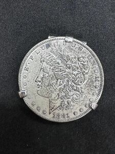 ⑩1881年 1ドル銀貨 モルガンダラー マネークリップ アメリカコイン 外国コイン 古銭 アンティーク ポンチョ ONE DOLLAR 硬貨