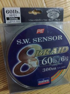 ダイワ　SW SENSOR 8BRAID 6号300m未使用品 PEライン DAIWA