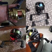 ダイワ アブ等 カーボン ストレートハンドル ロング 13センチ EVA ノブ 新品 Daiwa アブガルシア ベイトリール 穴径8×5mm_画像7