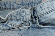 【国内正規品 日本製】90s ビンテージ WRANGLER ラングラー M1905-25 ケミカルウォッシュインディゴ テーパードデニムパンツ ジーンズ Ｗ34_画像9