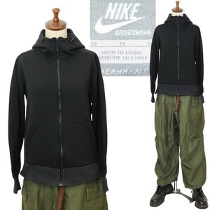 ★【国内正規品 定価9,790円】デザイン◎ NIKE ナイキ スポーツウエア SWJ THERMA-FIT フルジップ パーカー ジャケット M 黒 407552/010