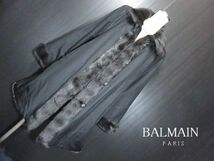 【特価】BALMAIN/バルマン:ロシアンリス シルク100%リバーシブファーコート46万/No2_画像1