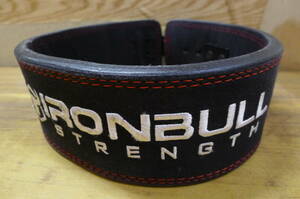 JJ595 IRON BULL power way belt total length 87cm thickness 13mm black S size fitness training .tore/80