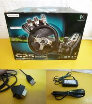 KK382 レースゲームコントローラー2組セット[MicroSoft ゲーム用ステアリングホイール][logicool G25 RacingWheel] ジャンク扱/160 直引OK_画像10